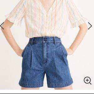 Madewell Denim Pleated Shorts